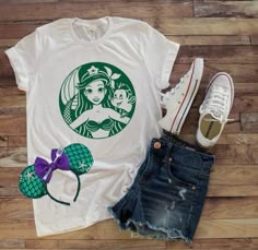 Little Mermaid Shirt, Disneybound Outfits, Disney Trip Outfits, Disney Outfits Women, Disney World Outfits