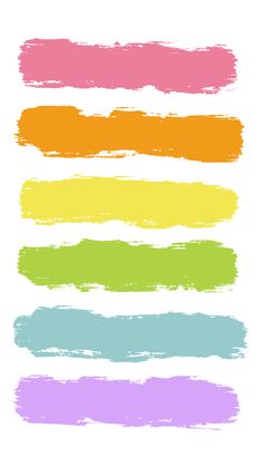 four different colors of paint on a white background