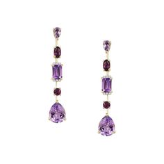 Earrings Yellow Gold 14 K (Matching Ring Available) Diamond 12-Round 57-0,045-4/6A Garnet 4-1,106 1/2A Amethyst 2-1,157 2/2A Amethyst 4-Pear-3,834 2/2A Weight 5.22 grams With a heritage of ancient fine Swiss jewelry traditions, NATKINA is a Geneva based jewellery brand, which creates modern jewellery masterpieces suitable for every day life. It is our honour to create fine jewelry, and it’s for that reason that we choose to only work with high-quality, enduring materials that can almost immediat Modern Jewellery, Night Court, Gem Earrings, Jewellery Brand, Yellow Gold Earrings, Matching Ring, Amethyst Jewelry, Yellow Gold Earring, Sapphire Jewelry