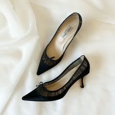 Jimmy Choo Bow, Heels Aesthetic, Estilo Taylor Swift, Mesh Heels, Jimmy Choo Heels, Fancy Shoes, Girly Shoes