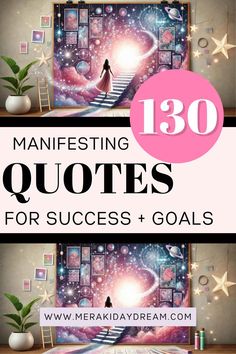 two pictures with the words,'mainfirsting quotes for success and goals '