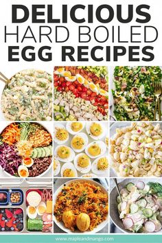 the ultimate guide to delicious hard boiled egg recipes, including salads and side dishes