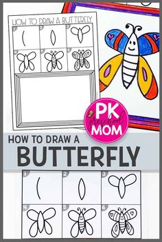 how to draw a butterfly for mother's day with free printable coloring pages