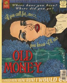 an advertisement for old money featuring a woman's face