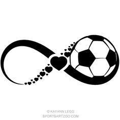 a soccer ball is in the shape of an infinite love knot with hearts on it