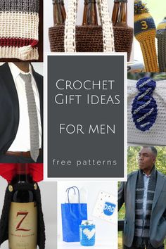 crochet gift ideas for men with free patterns and instructions to make them great gifts