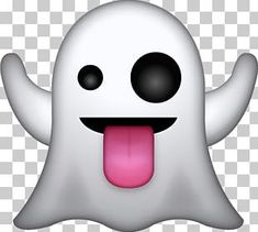 a ghost with its tongue sticking out