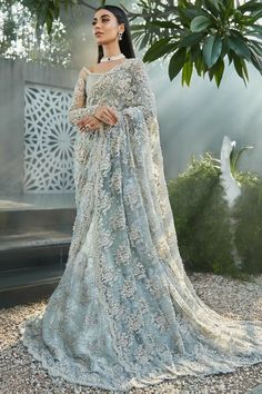 Pakistani Bridal Saree, Pakistani Bridal Dresses Online, Net Blouse, Wedding Pakistani, Zardozi Work