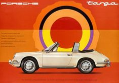 an advertisement for the porsche targa