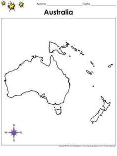 australia map with stars on it