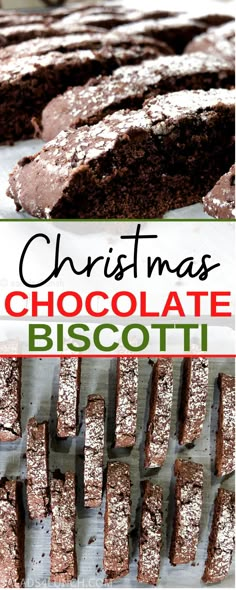 christmas chocolate biscotti with text overlay