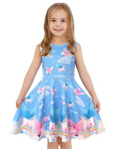 PRICES MAY VARY. Manufacturer: LaBeca Twirling Dress, Unicorn Mermaid, Twirly Dress, Long Sleeve Kids, Printed Skirt, Rainbow Dress, Big Girl, Mermaid Dresses, Types Of Dresses