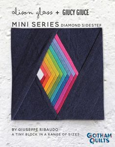 Mini Series Diamond Sidestep Pattern Patterns Giucy Giuce Quilts, Gradient Quilts, Tiny Quilts, Pineapple Block, Quilt Board, Miniature Quilts, Quilt Block Pattern, Needle Book