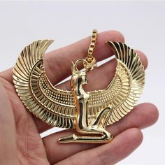 Isis was the first daughter of Geb, god of the Earth, and Nut, goddess of the Sky. Isis was a protective goddess. She used powerful magic spells to help people in need. Isis was the wife of Osiris and the mother of Horus. Pendant size: 5.8 x 2.5 cm (2.3 x 1 in). Chain: 56 cm (22 inches) (adjustable) Made of Stainless Steel Nickel Free The First Daughter, Egypt Goddess, Ankh Cross, Earthy Jewelry, Goddess Jewelry, Expensive Jewelry Luxury, Egyptian Jewelry, Pendant Necklace Gold, Pendant Watches