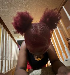 Burgundy Natural Hairstyles, Maroon Dyed Hair, Red 4c Natural Hair, Red Hair 4c, Burgundy Hair Dark Skin, Burgundy Dyed Hair