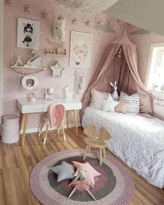 Pink Bedroom For Girls, Pink Girl Room, Dekorasi Kamar Tidur, Daughters Room