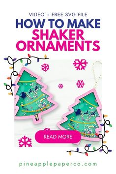 an ornament with a christmas tree on it and the words how to make shaker ornaments