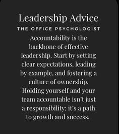 a black and white photo with the words, leadership advice on it's side