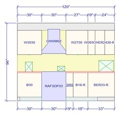 the floor plan for an office building with two walls and three floors, one wall has been