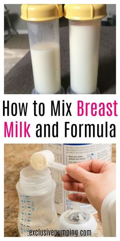 how to mix breast milk and formula