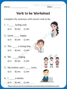 the worksheet for verb to be worksheet