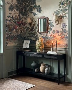 It’s rainy, gloomy, and 65° here today… I’m in heaven! #autumn #candleoclock #oldhouselove #myhomevibe Statement Wallpaper, Feature Wall