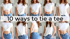 Dresses Hacks, Front Knot Shirt, Tie A Shirt, How To Wear Shirt