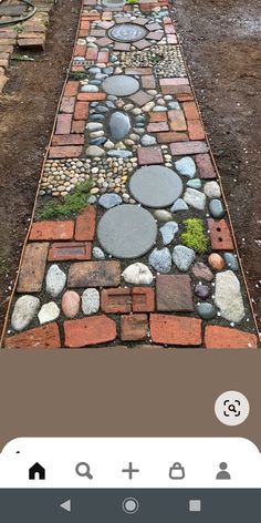 an image of a walkway made out of stones