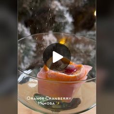 an orange cranberry dessert in a glass bowl