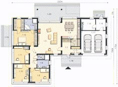 the floor plan for a modern house