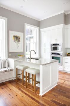 the kitchen is clean and ready to be used as an appliance for photos