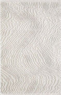 a white wallpaper with wavy lines on the top and bottom half, in an abstract pattern