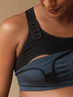 The Maternity Sports Bra is engineered to adapt and support the changing states of womanhood. Made from an environmentally sustainable recycled Nylon, this nursing sports bra has targeted compression zones and a seamless knit to provide support without the need for underwires or irritating seams. An adaptive knit enables growth for fluctuating cup sizes, allowing you to wear the bra from pre-natal to post, and into the fourth trimester and beyond. The sports bra is ideal for pregnancy and nursin Compressive Nursing Bra For Workout, Functional Compressive Sports Bra, Maternity Sports Bra Shoot, Athleisure Sports Bra With 4-way Stretch And Seamless Construction, Functional Compressive Moisture-wicking Sports Bra, High Impact Sports Bras, Nursing Sports Bra, Maternity Activewear