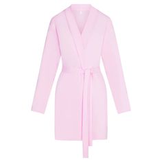 SKIMS SLEEP SHORT ROBE | CHERRY BLOSSOM Fitted V-neck Robe For Sleep, Fitted V-neck Sleep Robe, V-neck Robe With Tie Waist For Loungewear, Women’s Robes, Spring Lounging Wrap Sleepwear, Wrap Robe For Relaxation In Spring, Spring Wrap Robe For Relaxation, Spring Wrap Loungewear Robe, Spring V-neck Robe For Loungewear