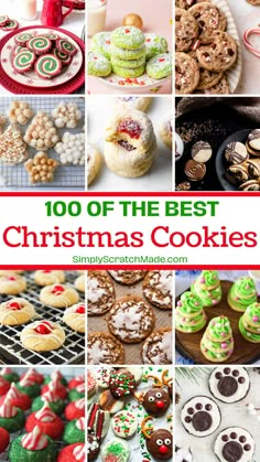 the best christmas cookies are in this collage