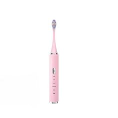 Portable Toothbrush Electric Tooth-Brush For Adults With 5 Replacement Head Travel Smart Whitening Cleaning Electronic Feature: Quantity: 1Pcs Colour:Pin-k Material:Acrylonitrile Butadiene Styrene Gross weight:110g/0.24lb Product Size21x13x3.3cm/8.27X5.12x1.3in Packing size:20.5x13.5x3.3cm/8.07x5.31x1.3in Waterproofing performance: IPX7 Power supply: USB Motor speed: 30000r/min Description: Deeply Clean Teeth Electric toothbrush delivers 30000 strokes per minute, removing up to 5X more stains vs Toothbrush Electric, Automatic Toothbrush, Kids Electric Toothbrush, Portable Toothbrush, Travel Smart, Clean Technology