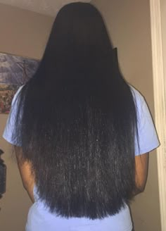 Silk Pressed Natural Hair, Black Girls With Long Hair, African American Hair Growth, Hair Length Goals, Lace Front Blonde, Healthy Hairstyles, Natural Hair Blowout, Girls With Long Hair