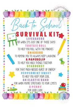 the back to school survival kit