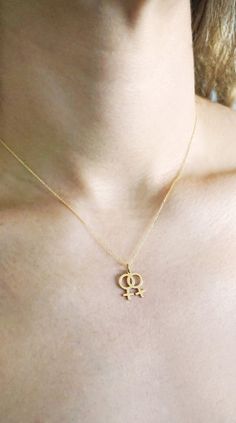 Venus Symbol Necklace, Double Venus Necklace, Double Venus Tattoo, Double Venus Symbol, Lesbian Necklace, I Deserve More, Lesbian Symbol, Venus Necklace, Venus Tattoo