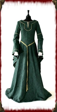 Bespoke 12th century medieval  re-enactment gown. Belegarth Garb, Medieval Outfits, Gaun Abad Pertengahan, Medieval Market, Sca Garb, Long Dresses Elegant