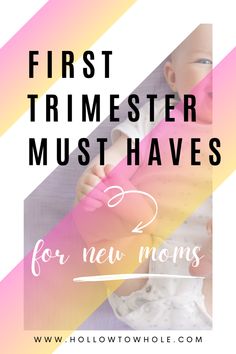 list of first trimester must have items for pregnancy Motherhood Truths, First Trimester Pregnancy, Pregnancy First Trimester, Pregnancy Apps, Pregnancy Checklist, Newborn Baby Care, Pregnancy Must Haves, 1st Trimester, Newborn Mom