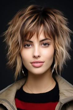 80 Shaggy Bob Hairstyles for Modern Elegance. Number 53 Is Unmissable! Spiky Hairstyles, Shaggy Bob Hairstyles, Shaggy Bob, Hairstyles Ideas, Modern Elegance, Bob Hairstyles, Short Hair, Bangs, Blonde