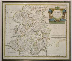 an old map of the county of hampshire, england with pineapples on it