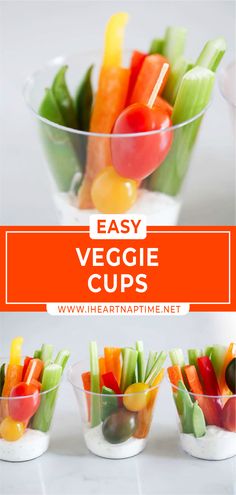 easy veggie cups are the perfect way to use up leftover veggies