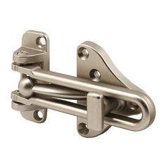 3-7/8 in. Hinged Bar Lock, High Security Door Guard, Diecast Zinc Construction, Satin Nickel Plated Finish - Super Arbor Rv Living Organization, Camping Platform, Loft Hotel, Door Reinforcement, Entry Door Hardware, Bar Door, Door Chains, Door Bolt, Door Guard