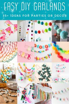 easy diy garlands for parties or decor