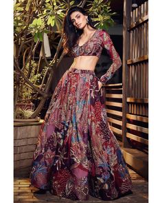 Plum Lehenga, Aisha Rao, Athiya Shetty, Traditional Indian Outfits, Indian Bridal Outfits, Lakme Fashion Week