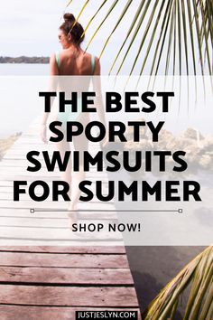 Looking for sporty bathing suits for summer? Find the best activewear swimsuits for women who love fitness. Some are modest with shorts and some are casual, simple, and stylish. These suits are perfect for curvy girls or any body type. Choose from Bikinis or One Piece. #summerstyle #swimwear #activewear Swimsuits Sporty