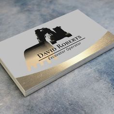 a business card for david roberts excavat operator