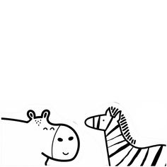 the zebra and the giraffe are facing each other in opposite directions with one another